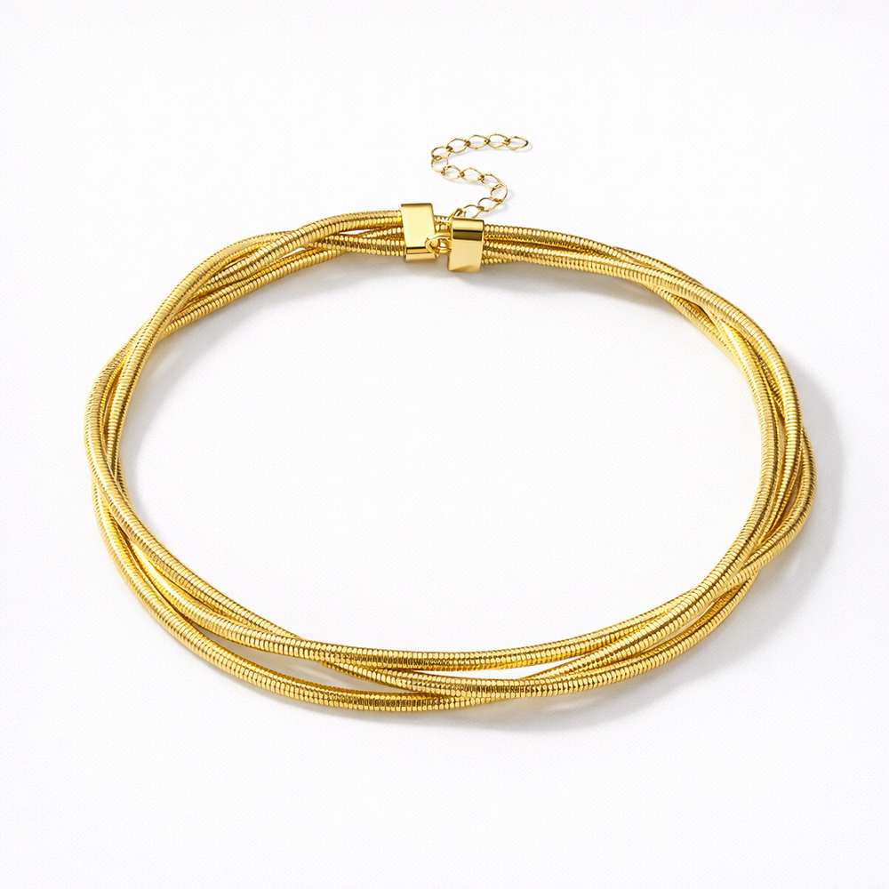 Auralyx - Multilayer Wrap Snake Chain Necklace