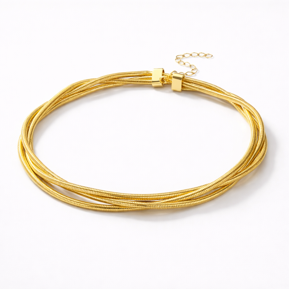 Auralyx - Multilayer Wrap Snake Chain Necklace