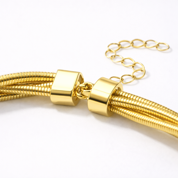 Auralyx - Multilayer Wrap Snake Chain Necklace