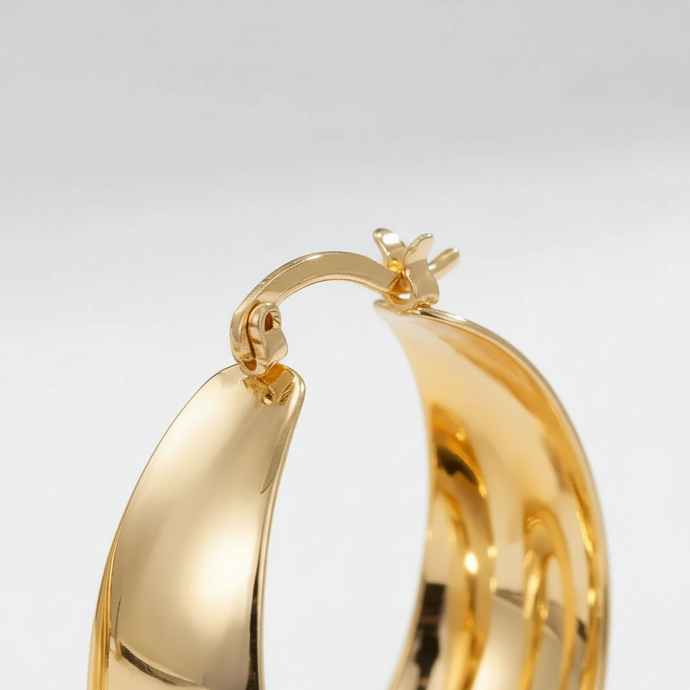 Aurevelle - Oversized Round Circle Drop Earrings E4476