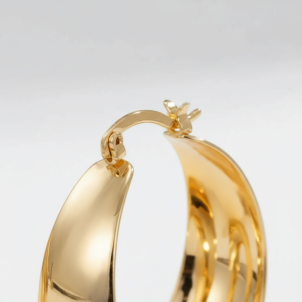 Aurevelle - Oversized Round Circle Drop Earrings