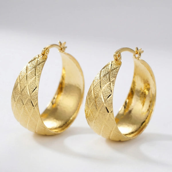 Aurevelle - Oversized Round Circle Drop Earrings E4479