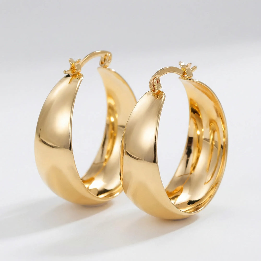 Aurevelle - Oversized Round Circle Drop Earrings E4476