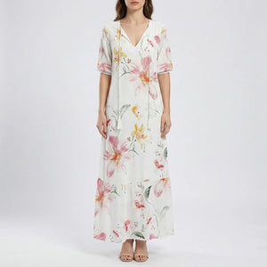 Blossomara - Floral Print Bohemian Maxi Dress Style 5