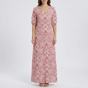 Blossomara - Floral Print Bohemian Maxi Dress Style 6