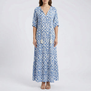Blossomara - Floral Print Bohemian Maxi Dress Style 7