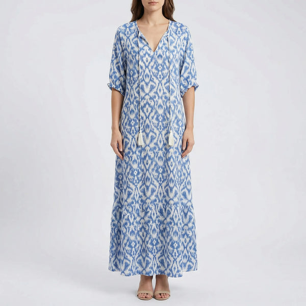 Blossomara - Floral Print Bohemian Maxi Dress Style 7