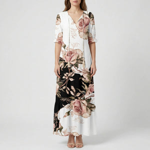 Blossomara - Floral Print Bohemian Maxi Dress Style 8