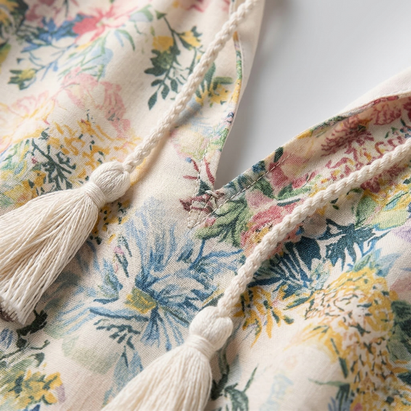 Blossomara - Floral Print Bohemian Maxi Dress