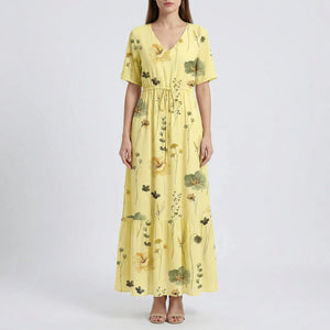 Blossomara - Floral Print Bohemian Maxi Dress Style 3