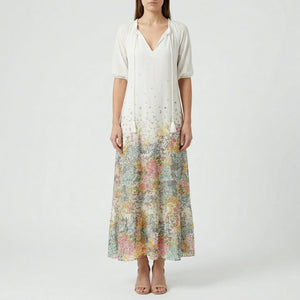 Blossomara - Floral Print Bohemian Maxi Dress Style 4