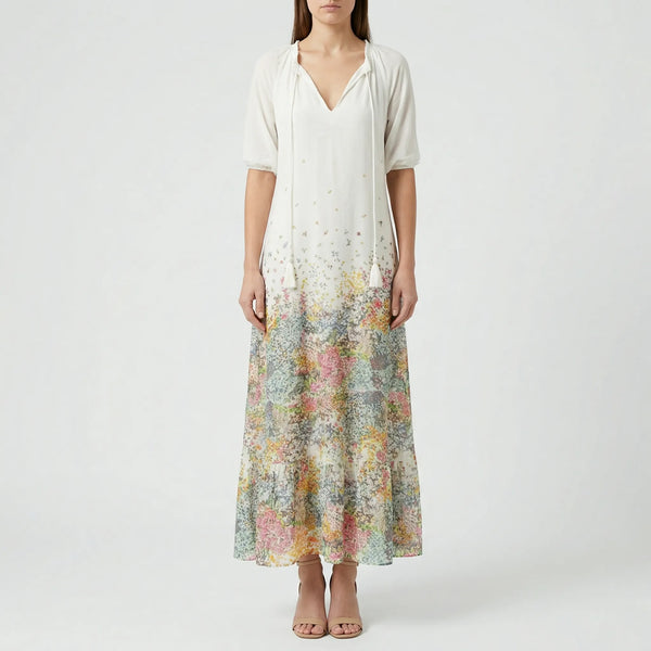 Blossomara - Floral Print Bohemian Maxi Dress Style 4