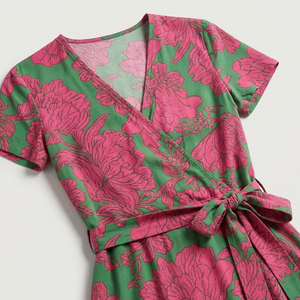 Blossomwrap - Floral Wrap Midi Dress