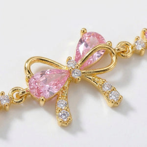 Bowvelle - Delicate Bow Charm Chain Bracelet