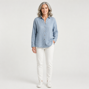 Breevia - Relaxed Button-Down Women's Shirt