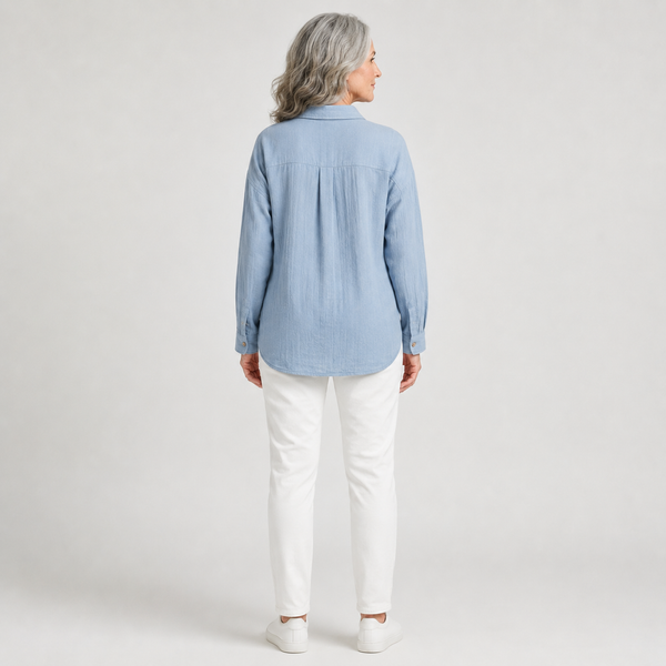 Breevia - Relaxed Button-Down Women's Shirt