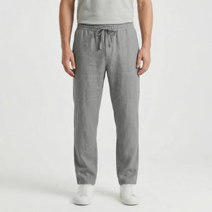 Breezlo - Lightweight Drawstring Casual Pants Gray