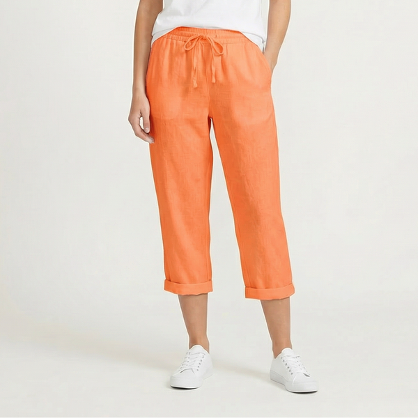 Breezlyn - Relaxed Fit Women's Bermuda Shorts Orange