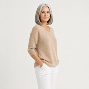 Brezlyn - Loose Fit V-Neck Women's Top
