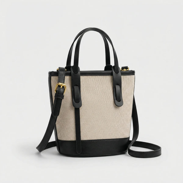Bucketara - Retro-Inspired Bucket Shoulder Bag Black