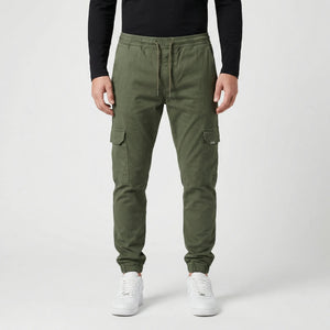 Cargova - Slim Tapered Cargo Jogger Pants Green