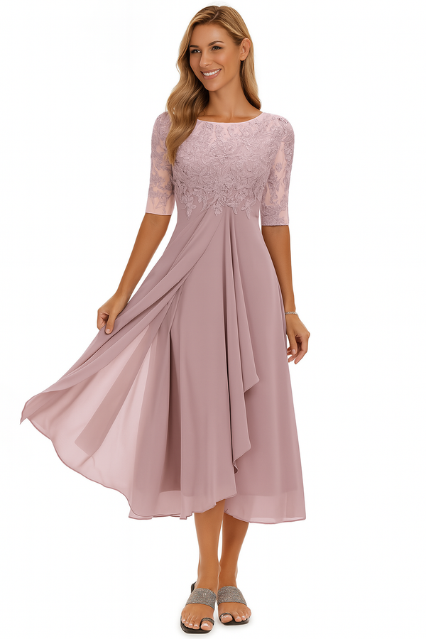 Alyssa - Flowy A-Line Midi Dress For Women