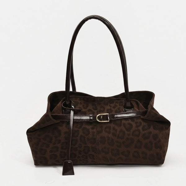 Clareta - Large Capacity Vintage Shoulder Tote Black B 17.7 x 7.9 x 5.1 In