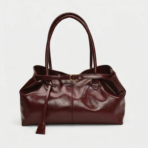 Clareta - Large Capacity Vintage Shoulder Tote Red