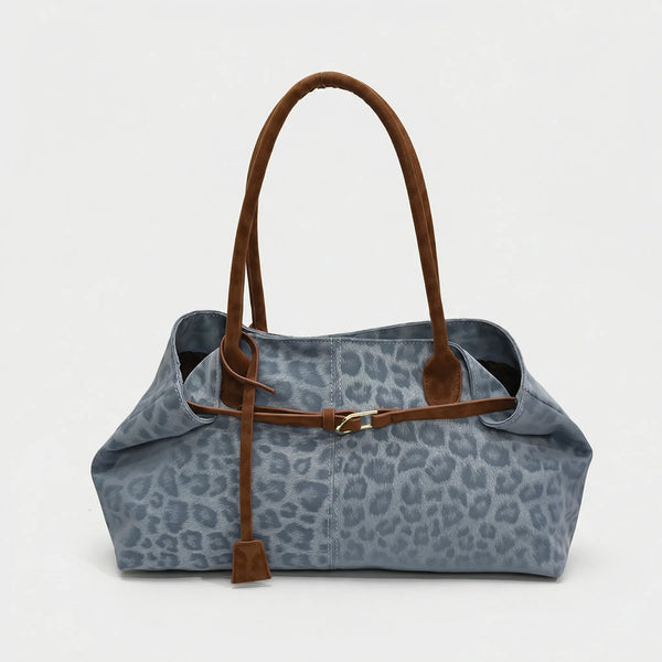 Clareta - Large Capacity Vintage Shoulder Tote Blue