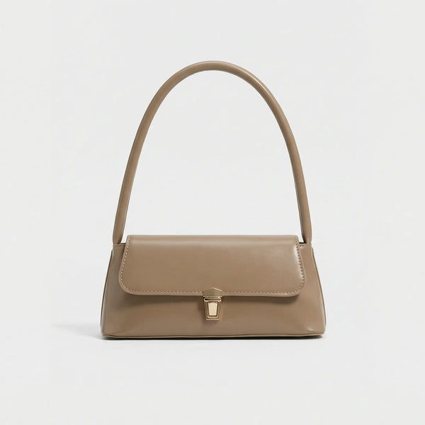 Clariva - Retro Underarm Baguette Handbag Khaki