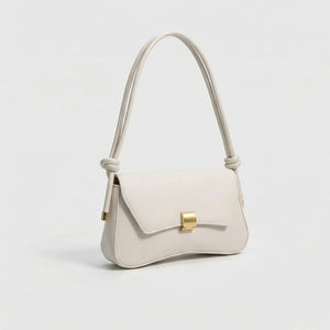 Clavetté - Compact Flap Crossbody Purse White