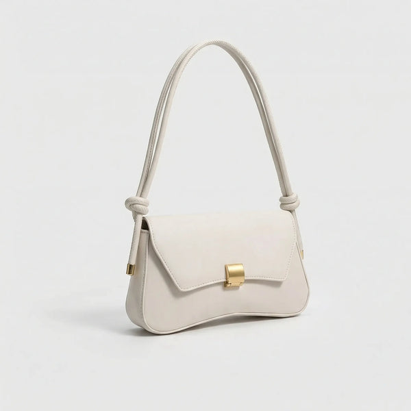 Clavetté - Compact Flap Crossbody Purse White