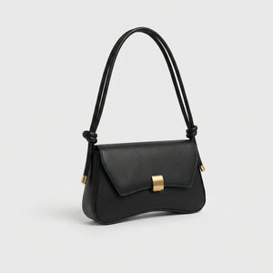Clavetté - Compact Flap Crossbody Purse Black
