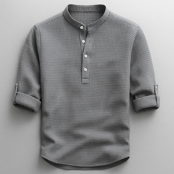 Brooks - Tailored Fit Henley-Style Woven Shirt