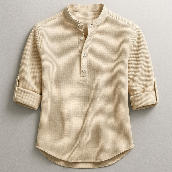 Brooks - Tailored Fit Henley-Style Woven Shirt