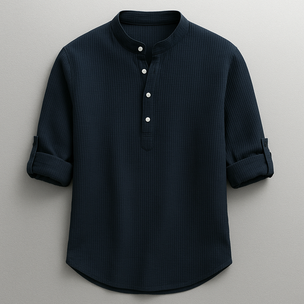 Brooks - Tailored Fit Henley-Style Woven Shirt