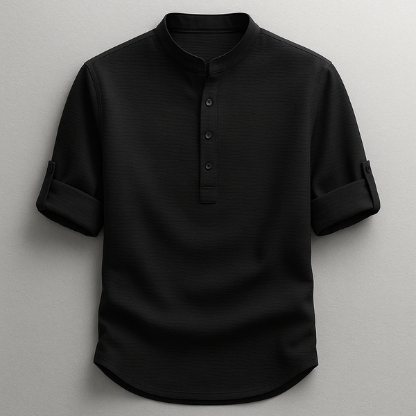 Brooks - Tailored Fit Henley-Style Woven Shirt