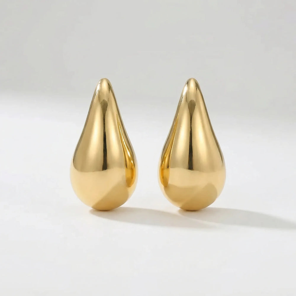 Dropelle - Chunky Hoop And Waterdrop Earring Set Aya5809801