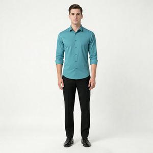Flexaro - Wrinkle-Resistant Stretch Dress Shirt Navy