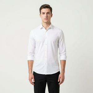 Flexaro - Wrinkle-Resistant Stretch Dress Shirt White