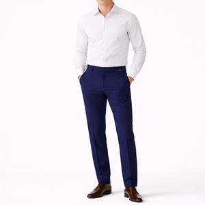 Flexivo - 4-Way Stretch Classic Dress Pants Navy Blue