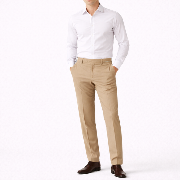 Flexivo - 4-Way Stretch Classic Dress Pants Khaki