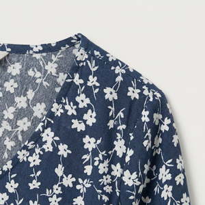 Florielle - Floral Print Midi Dress With Ruffle Hem