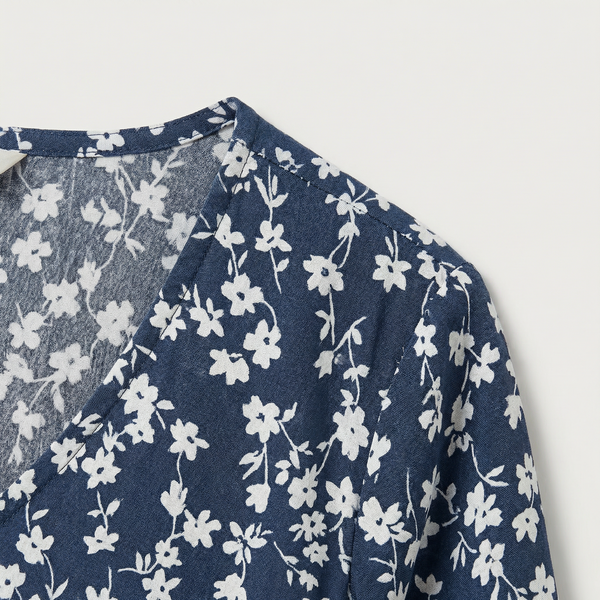 Florielle - Floral Print Midi Dress With Ruffle Hem