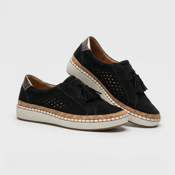 Flovrex - Slip-On Flat Sneaker With Tassel Detail Black
