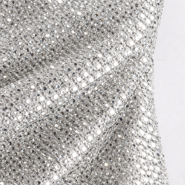 Glimmra - Sequined Mini Dress With Feather Cuffs