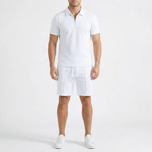 Havven - Coordinated Polo And Shorts Set White