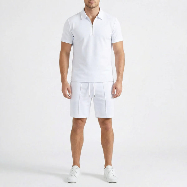 Havven - Coordinated Polo And Shorts Set White