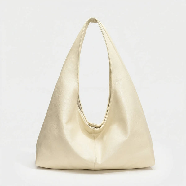 Hobalyn - Large Hobo Shoulder Crossbody Bag Beige - Type B