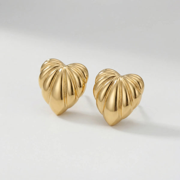 Knotara - Glossy Gold-Tone Knot Stud Earrings Gold 7